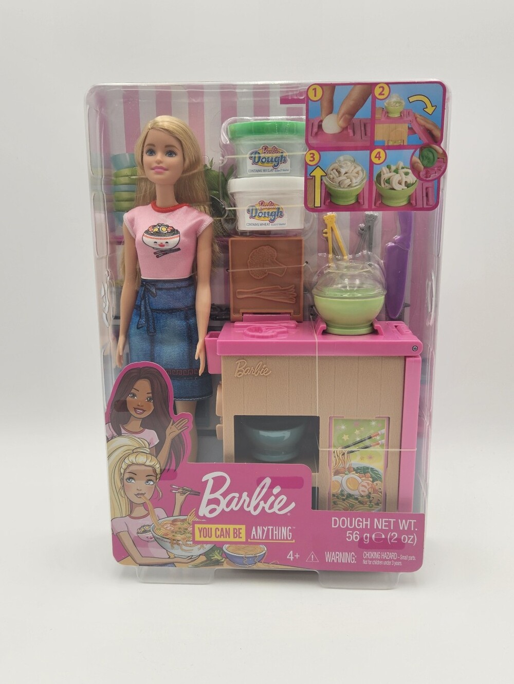 Barbie Noodle Maker Play Kitchen Doll Set - Pink